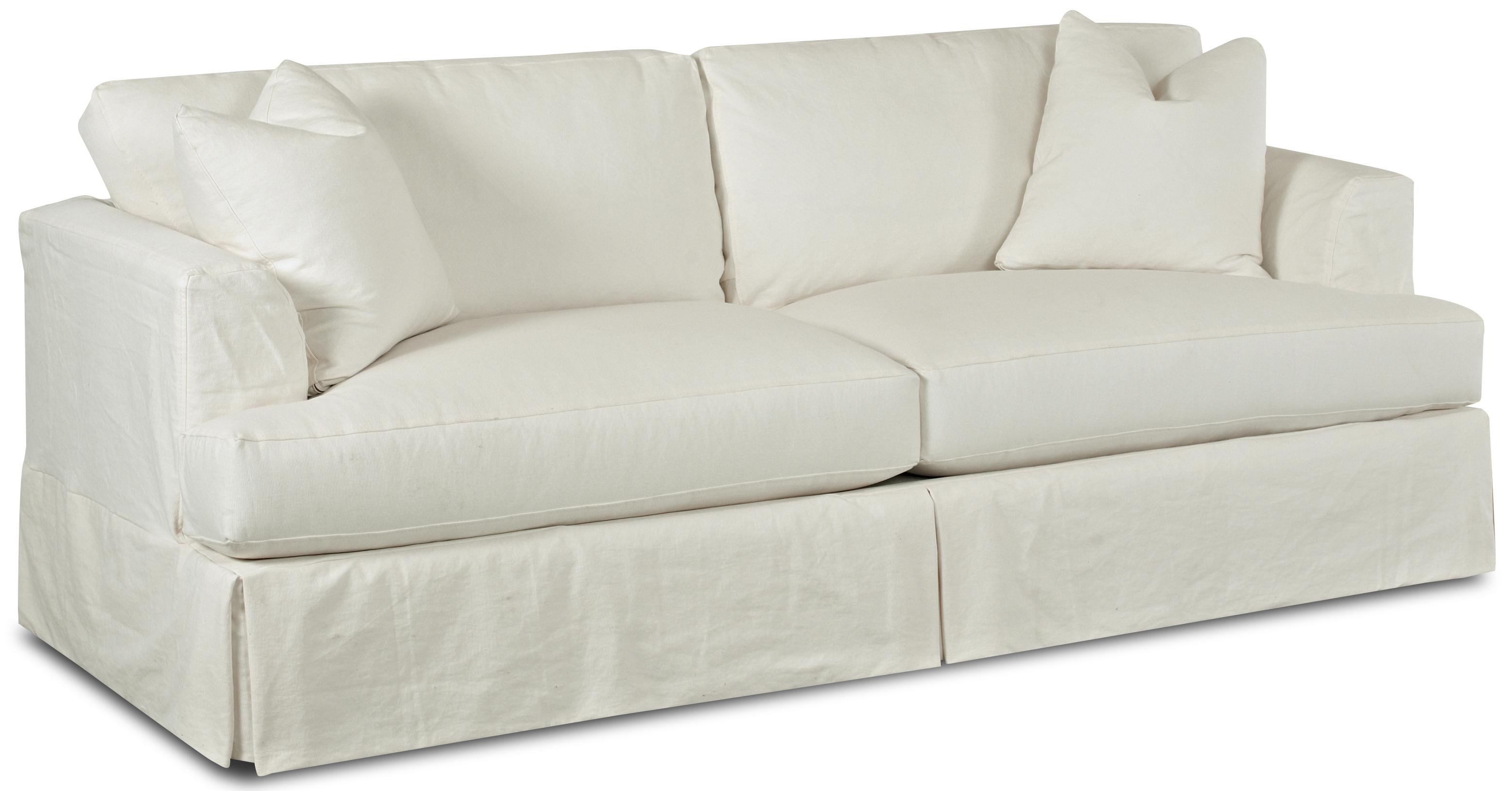 Klaussner Bentley D92100 S Slipcover Stationary Sofa with Flared Track